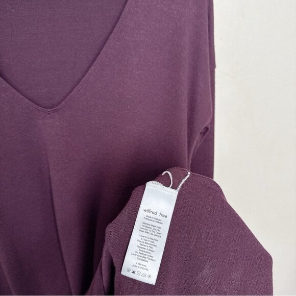Aritzia Womens Xsmall Wilfred Free Vneck Long Sleeve Gail Dress - Picture 11 of 15